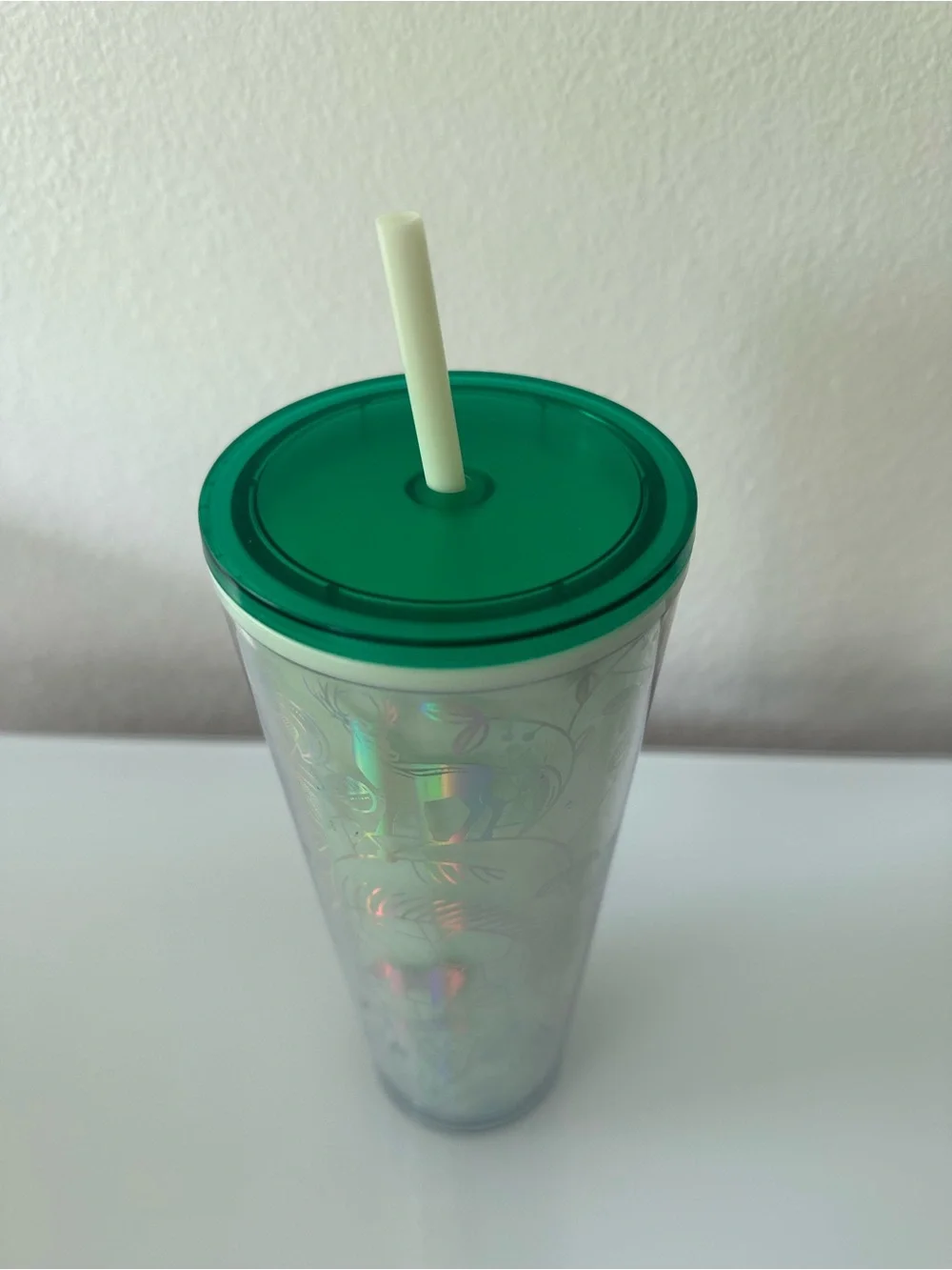Starbucks 2022 holiday mint winter woodland color change tumbler 24 oz. NWT.